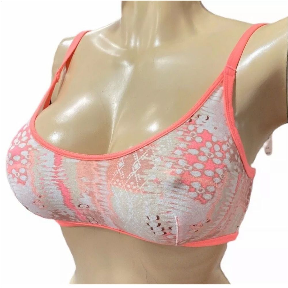 Victoria’s Secret sexy Strappy back cotton bralette bra coral multicolor